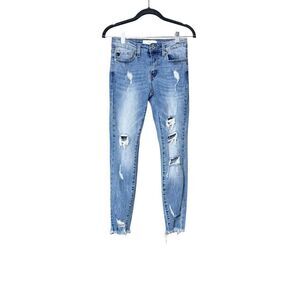 KanCan light wash distressed skinny jeans size 3/25